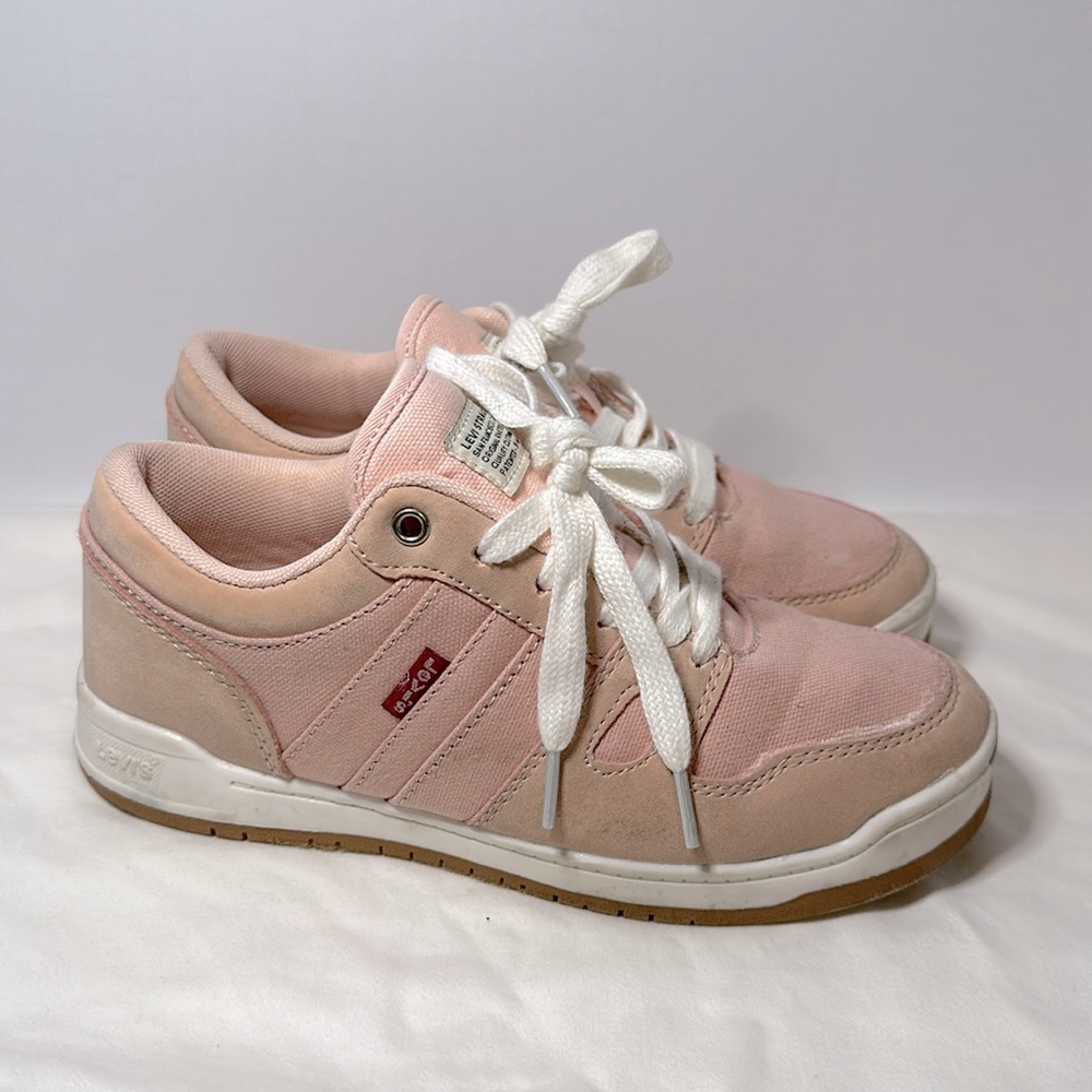 Levi’s girls Bb Lo Neo canvas sneaker shoe pink size 3.5 excellent pre-o…